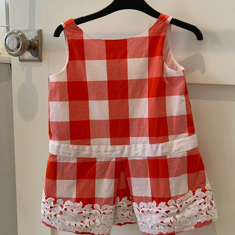 Janie Jack red white checkered dress 12-18 months